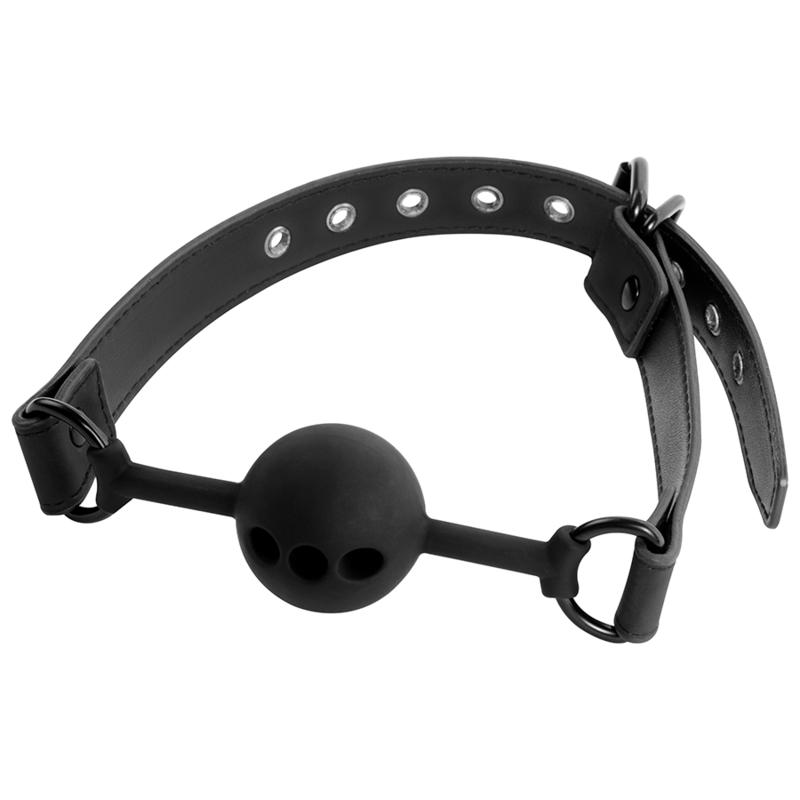 FETISH SUBMISSIVE BONDAGE - BREATHABLE SILICONE BALL GAG — zdjęcie 2