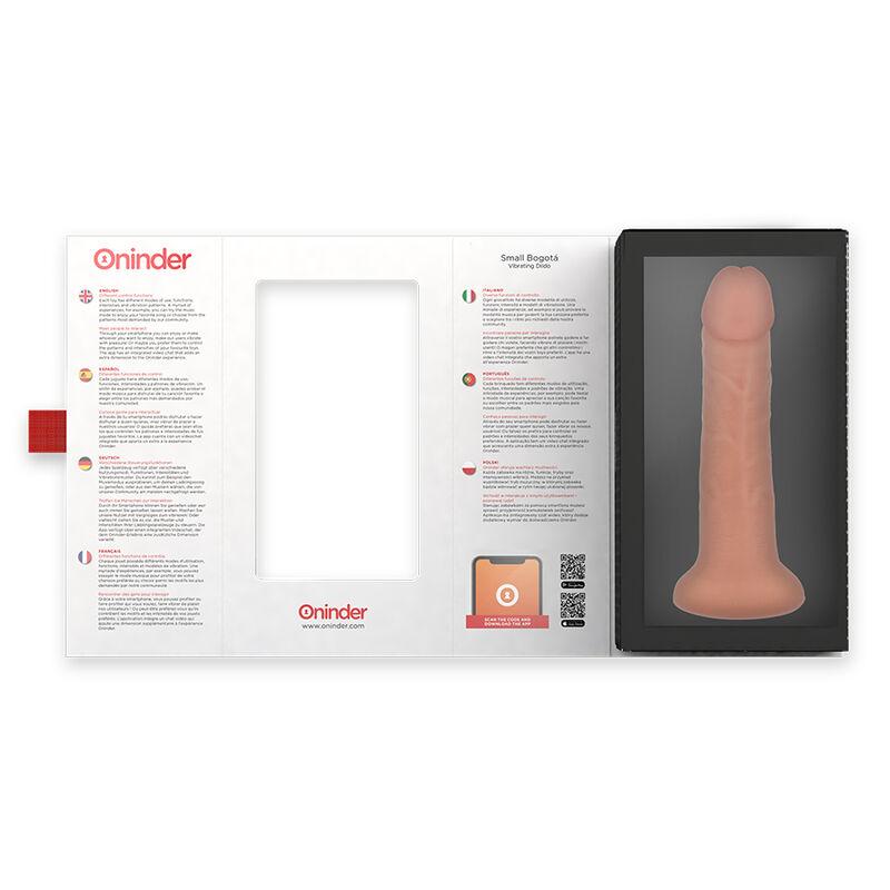 ONINDER - SMALL BOGOTÁ VIBRATOR DILDO 9 SPEEDS NATURAL 17.5 CM -O- 4 CM - FREE APP — zdjęcie 2