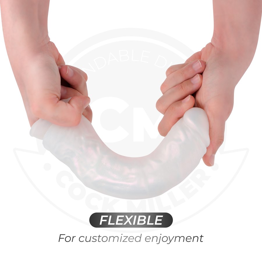 COCK MILLER - DILDO WITH SUCTION CUP, LIGHTS AND VIBRATION WITH REMOTE CONTROL WHITE 21.5 CM — zdjęcie 2