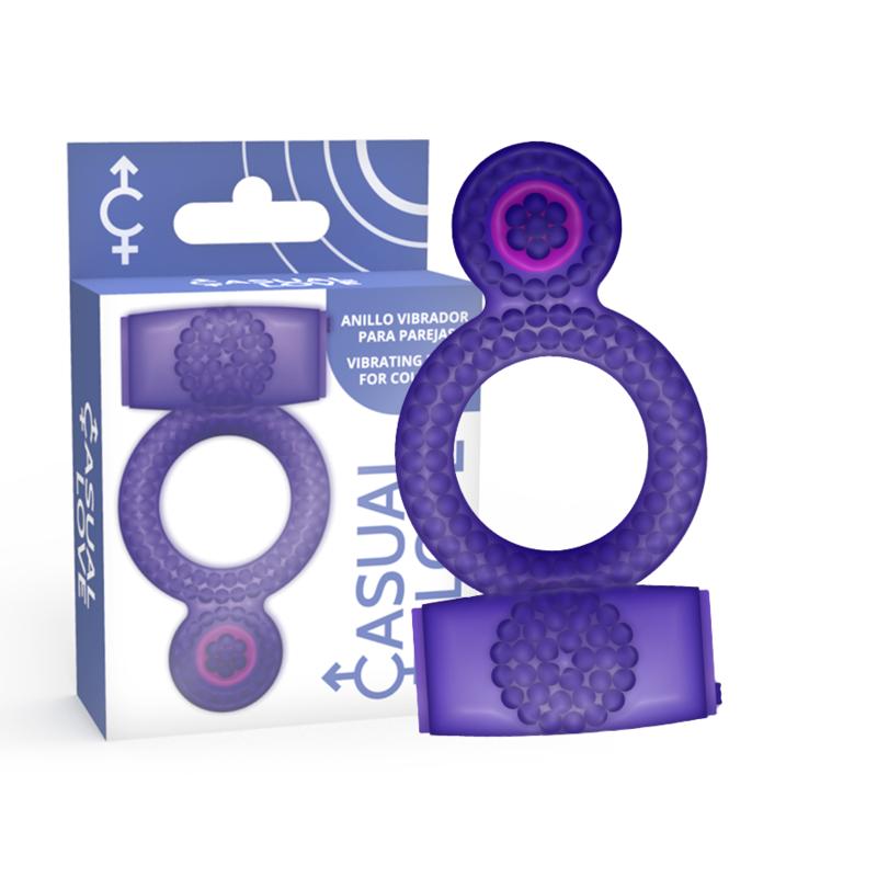 CASUAL LOVE - RING VIBRATING DOUBLE PLEASURE PURPLE — zdjęcie 3