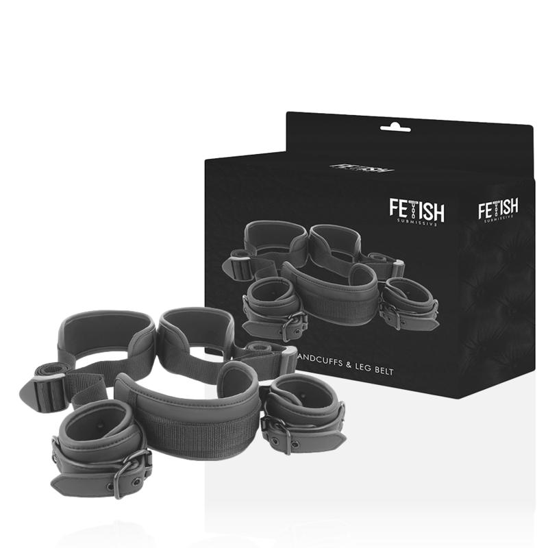 FETISH SUBMISSIVE - OPEN LEGS POSITION WITH NOPRENE LINING HANDCUFFS — zdjęcie 4