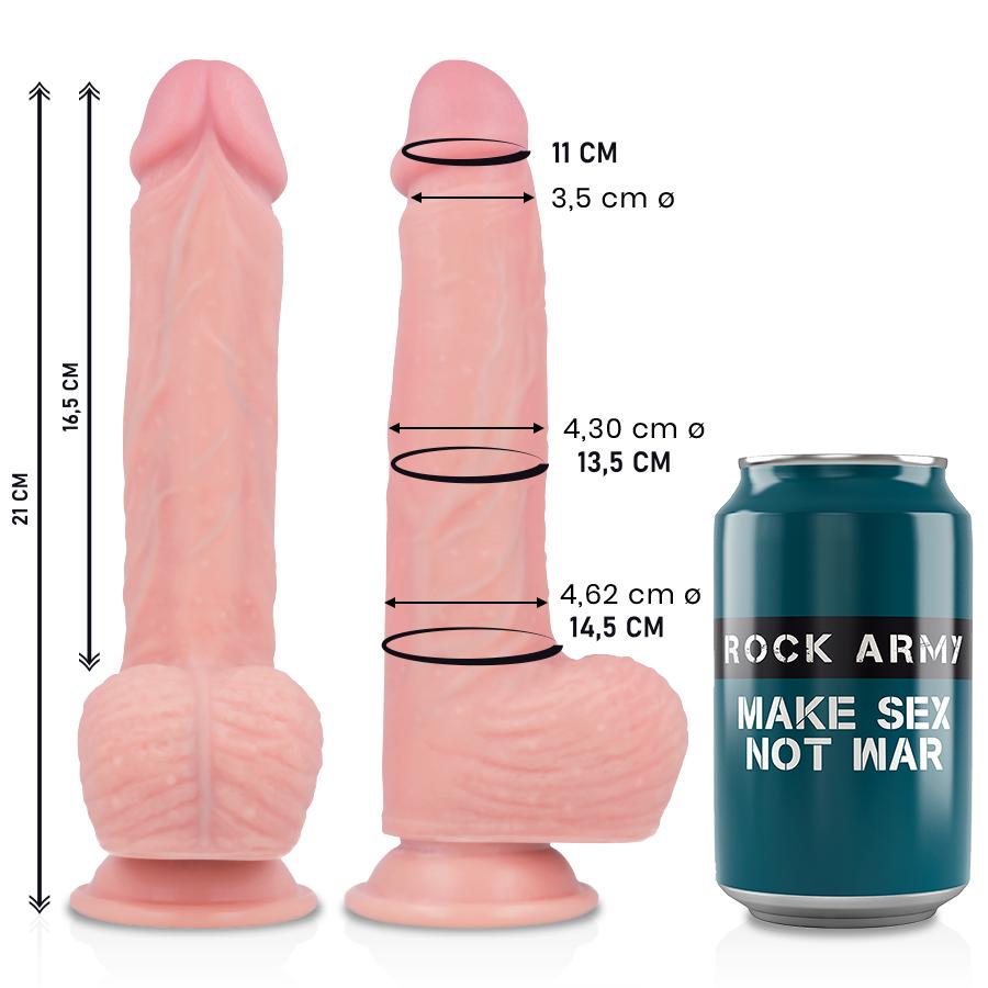 ROCK ARMY - ROCKARMY - LIQUID SILICONE PREMIUM SPITFIRE REALISTIC 21 CM -O- 4.62 CM — zdjęcie 3