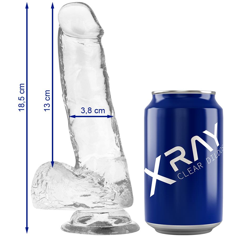 X RAY - CLEAR COCK WITH BALLS 18.5 CM -O- 3.8 CM — zdjęcie 3