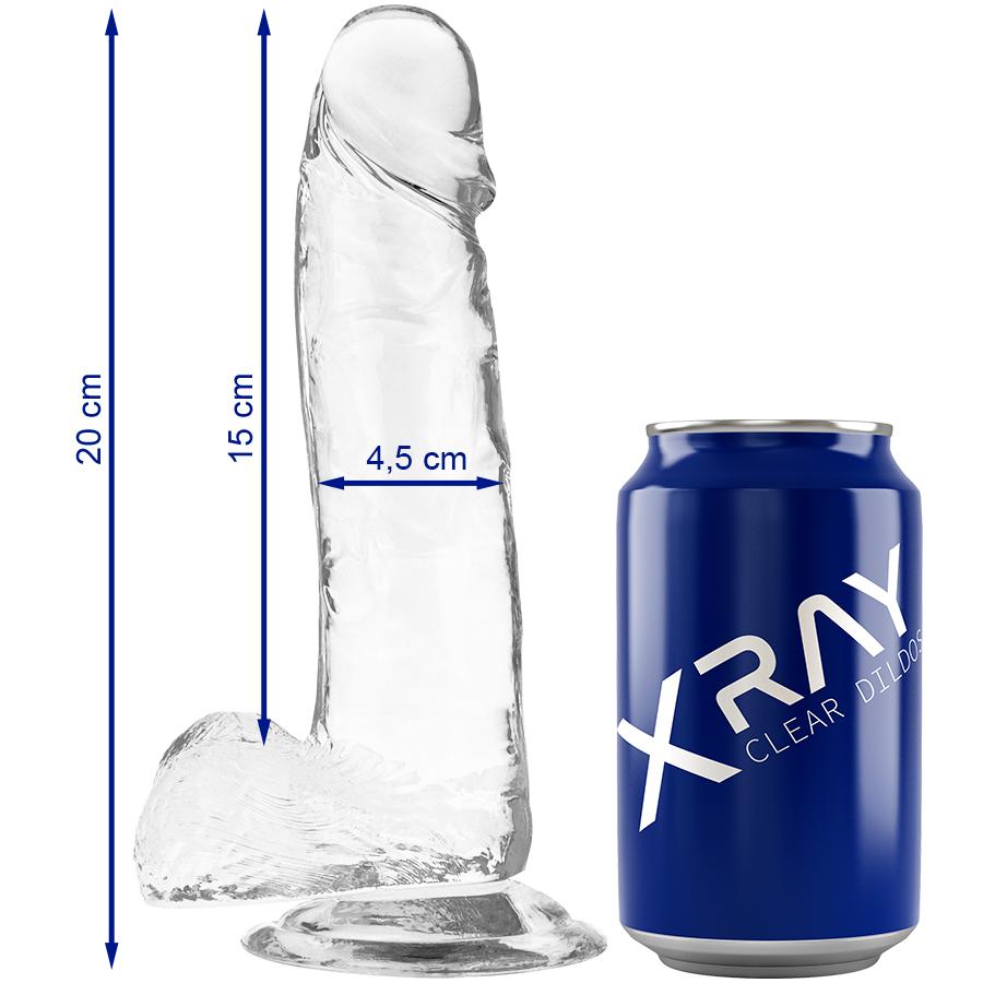 X RAY - CLEAR COCK WITH BALLS 20 CM -O- 4.5 CM — zdjęcie 3