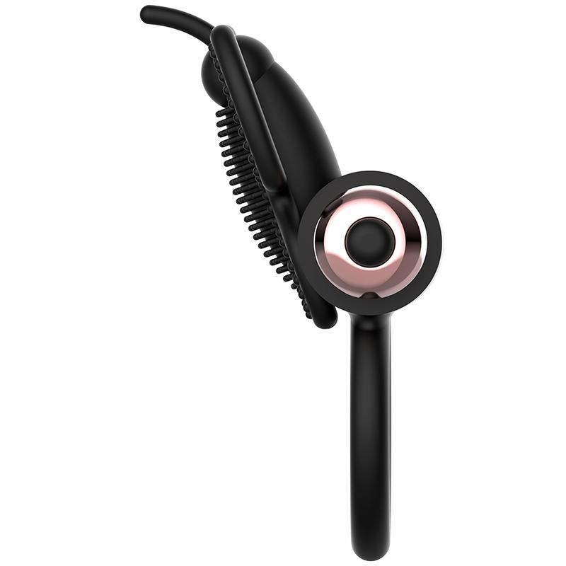 COQUETTE CHIC DESIRE - COCK RING BUTTERFLY WITH VIBRATOR BLACK/ GOLD — zdjęcie 3