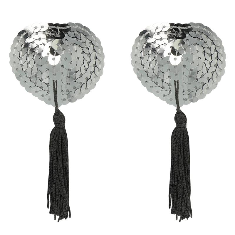 COQUETTE CHIC DESIRE - NIPPLE COVERS SILVER — zdjęcie 3