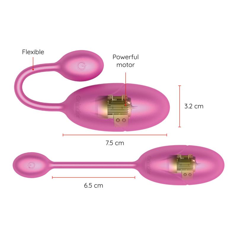 ONINDER - TOKYO VIBRATING EGG PINK 7.5 X 3.2 CM FREE APP — zdjęcie 3