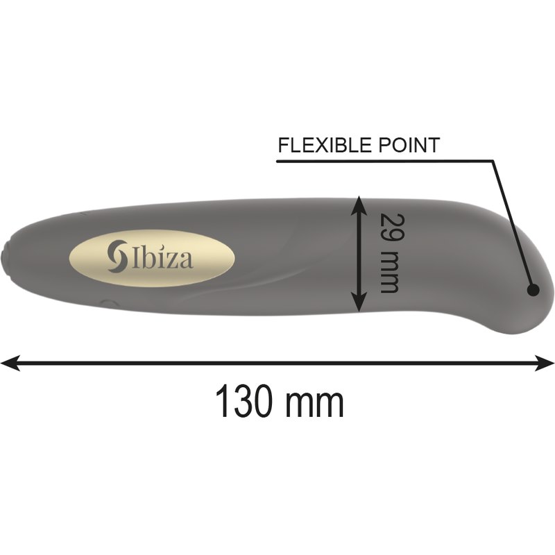 IBIZA - CLIT STIMULATOR USB CHARGER 10 VIBRATION MODES GOLDEN 13 X 2,9 CM — zdjęcie 3