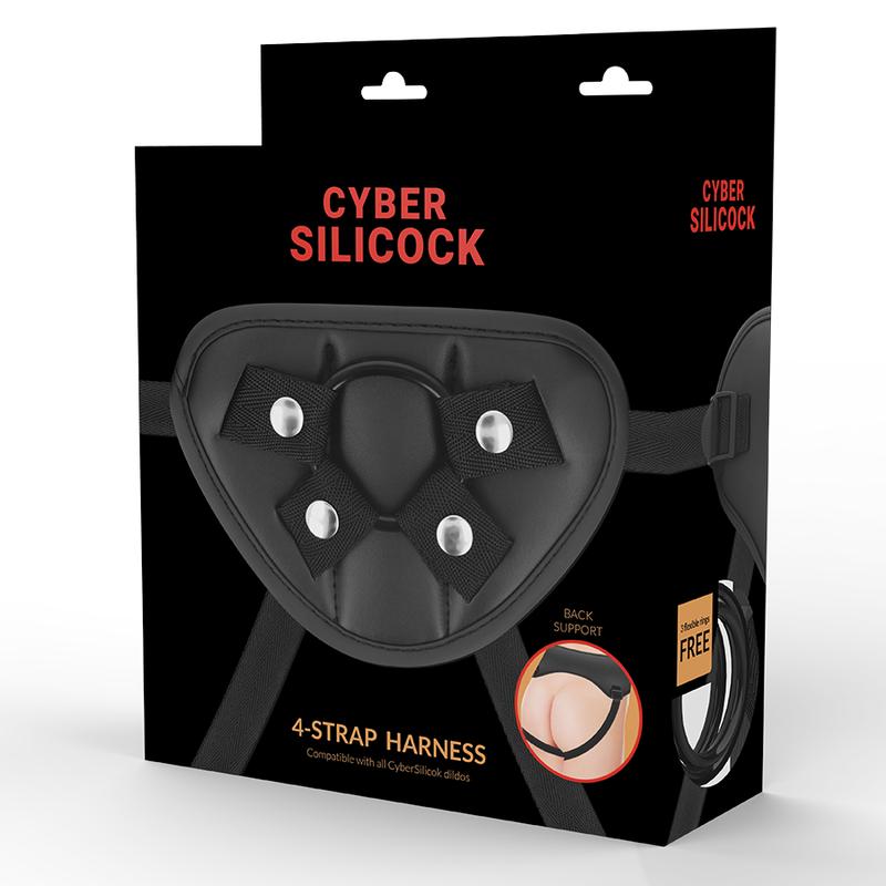 CYBER SILICOCK - STRAP-ON HARNESS WITH 3 RINGS FREE — zdjęcie 4