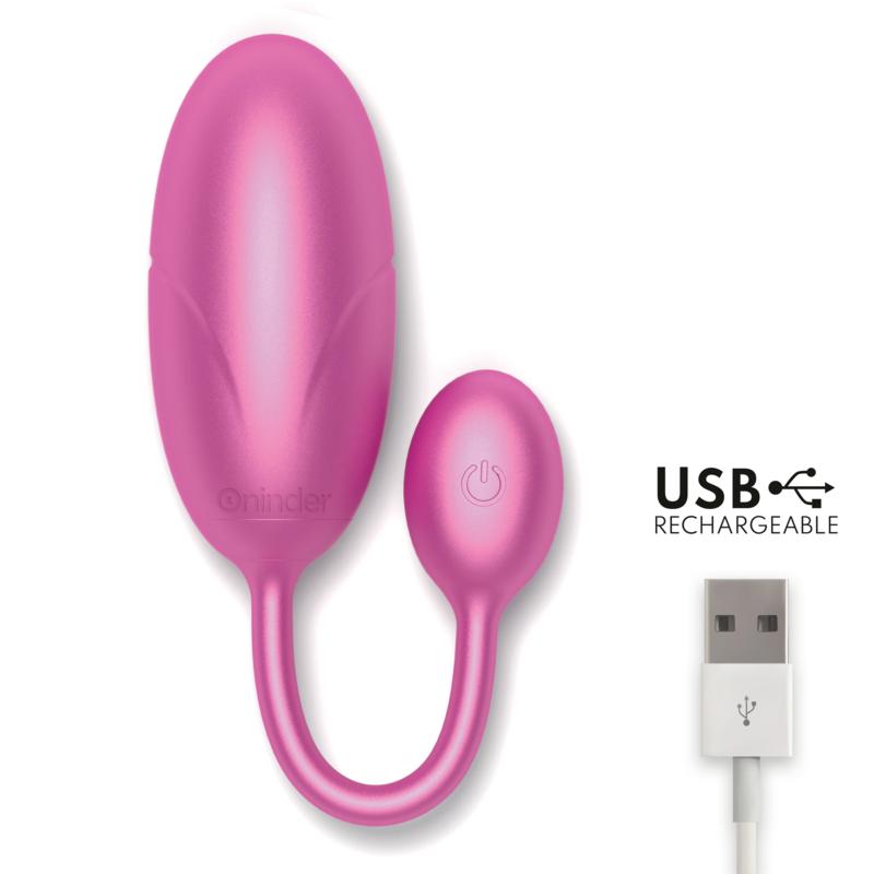 ONINDER - TOKYO VIBRATING EGG PINK 7.5 X 3.2 CM FREE APP — zdjęcie 4