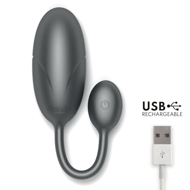 ONINDER - TOKYO VIBRATING EGG BLACK 7.5 X 3.2 CM FREE APP — zdjęcie 4