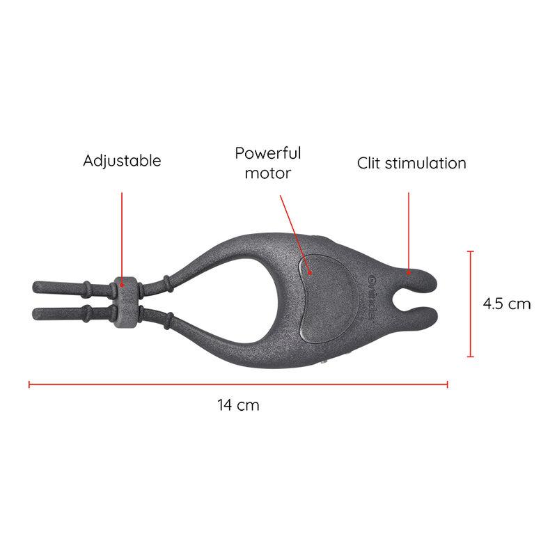 ONINDER - PAMPA RECHARGEABLE ADJUSTABLE VIBRATOR RING WITH CLITORIS STIMULATOR 10 SPEED - FREE APP — zdjęcie 4