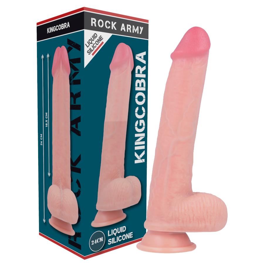 ROCK ARMY - ROCKARMY - LIQUID SILICONE PREMIUM KINGCOBRA REALISTIC 24 CM -O- 4.77 CM