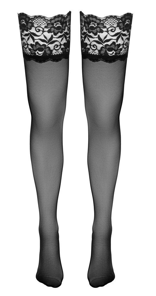Cottelli Legwear - Poñczochy samonone z koronk¹ L (rozm.4) — zdjęcie 4