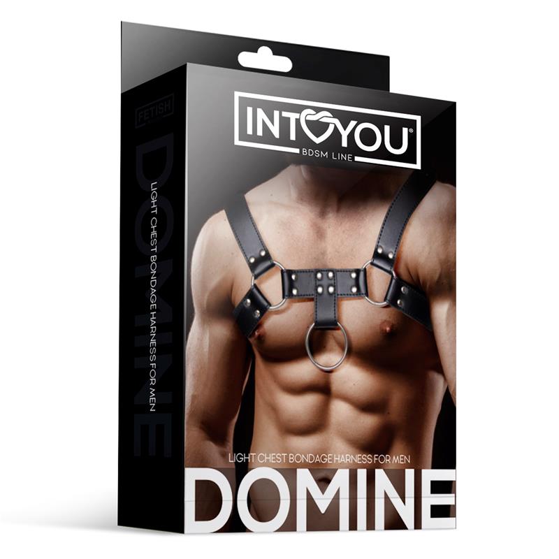 INTOYOU BDSM LINE - Domine Male Chest Bondage Harness Vegan Leather