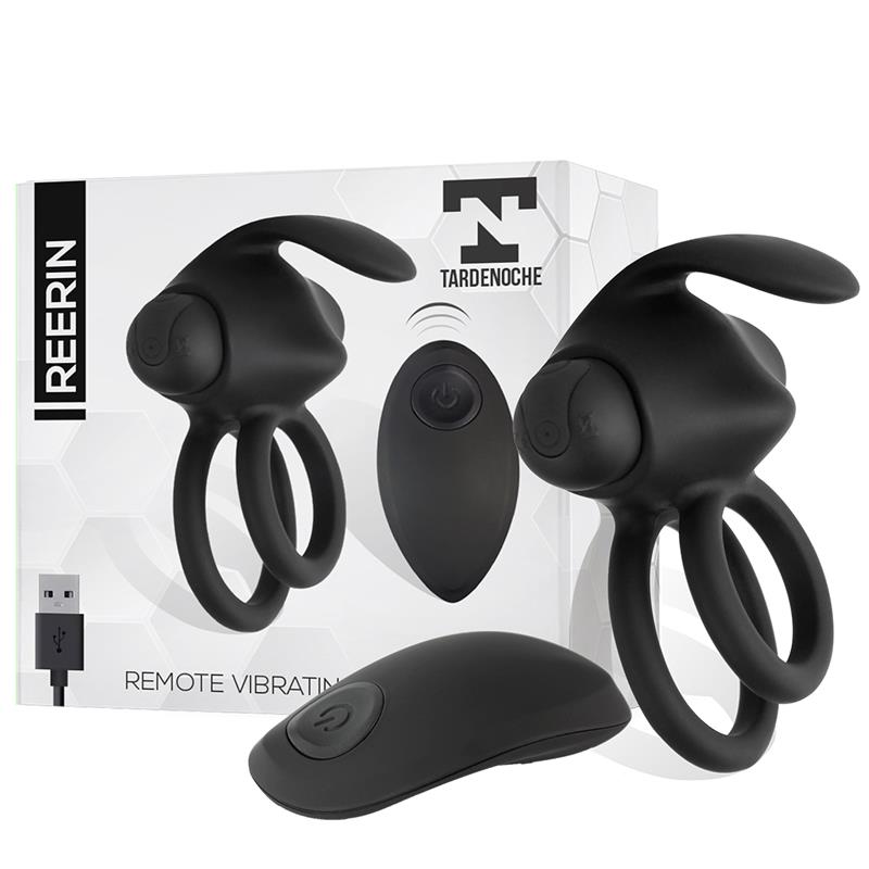 TARDENOCHE - Reerin Dual Vibrating Ring USB Remote Control USB Silicone