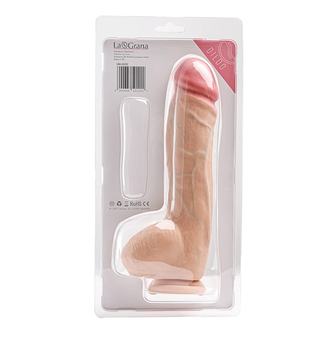 Simple Pleasure dildo z wbudowanym krêgos³upem cyberskóra kolor cielisty 25,5 cm — zdjęcie 2