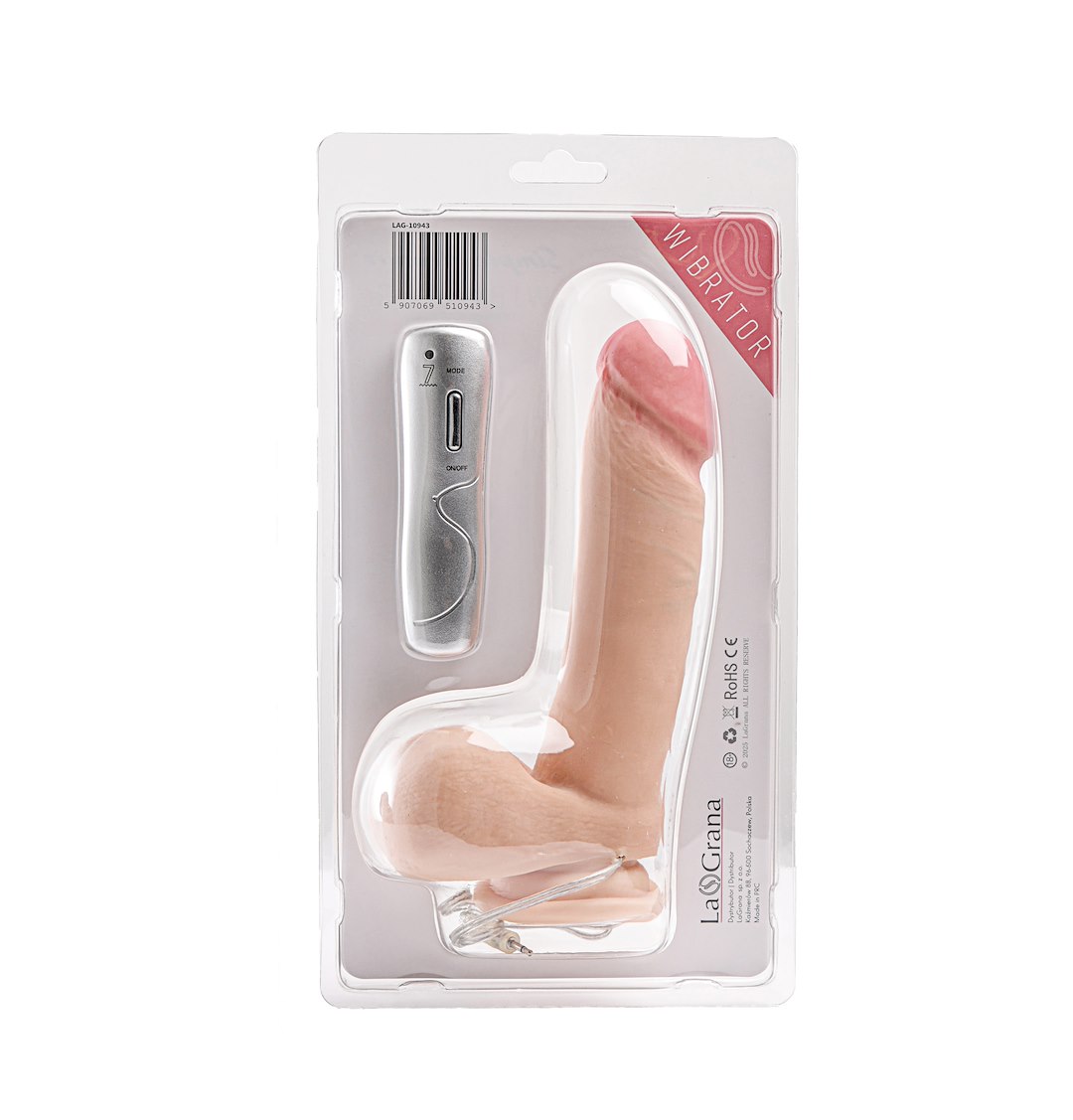 Simple Pleasure wibrator 7 trybów wibracji cyberskóra kolor cielisty 20 cm sterowany przewodowo — zdjęcie 2