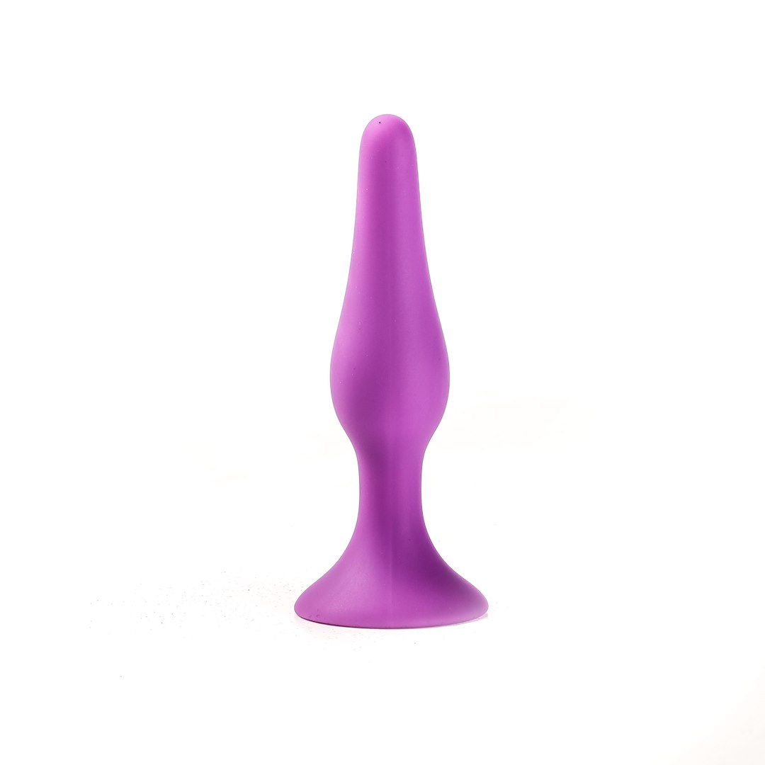 Simple Pleasure - Korek Analny Silikonowy Fioletowy Smuk³y D³ugi Rozmiar S — zdjęcie 2