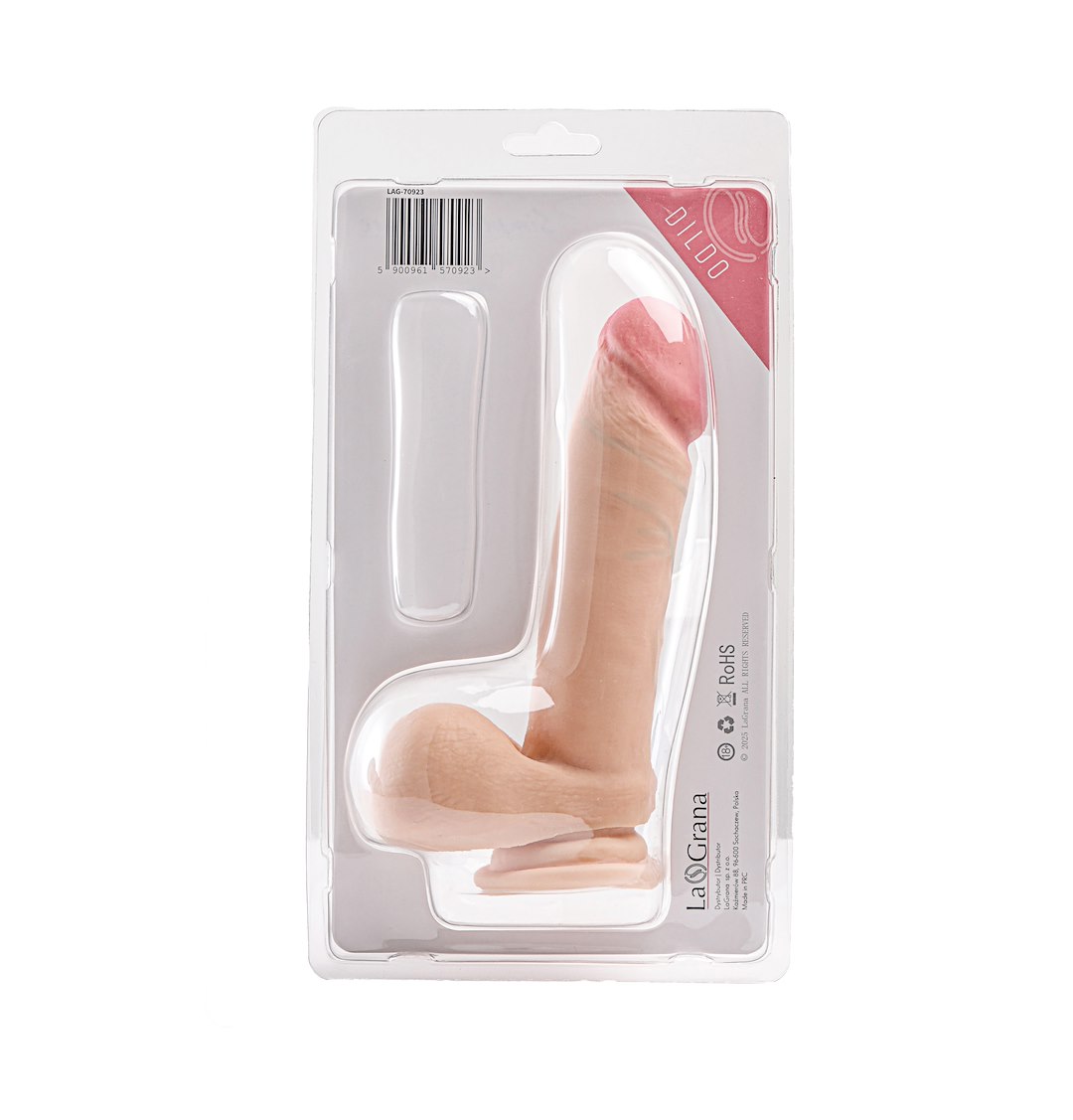 Simple Pleasure dildo z wbudowanym krêgos³upem cyberskóra kolor cielisty 20cm — zdjęcie 2