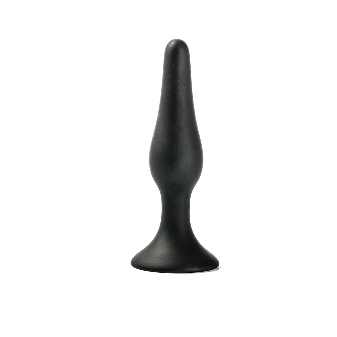 Simple Pleasure - Korek Analny Silikonowy Czarny Smuk³y D³ugi Rozmiar S — zdjęcie 2