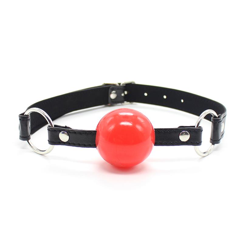 LATETOBED BDSM LINE - Ball Gag Black/Red — zdjęcie 2