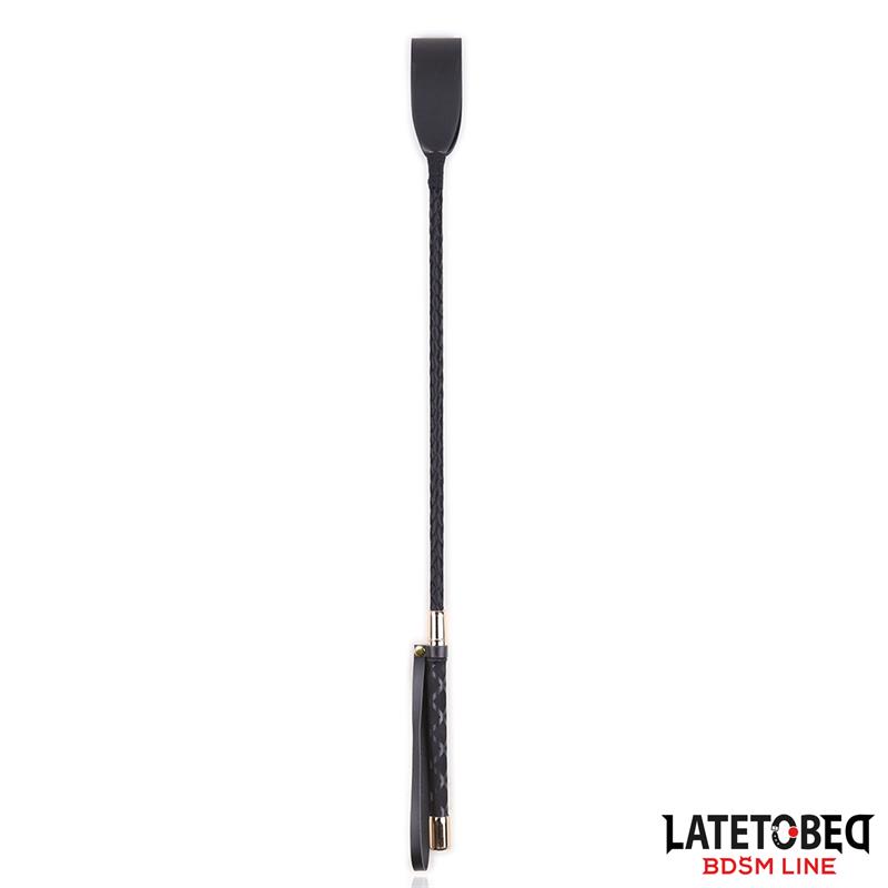 LATETOBED BDSM LINE - Classic Crop Golden Metal 55 cm — zdjęcie 2