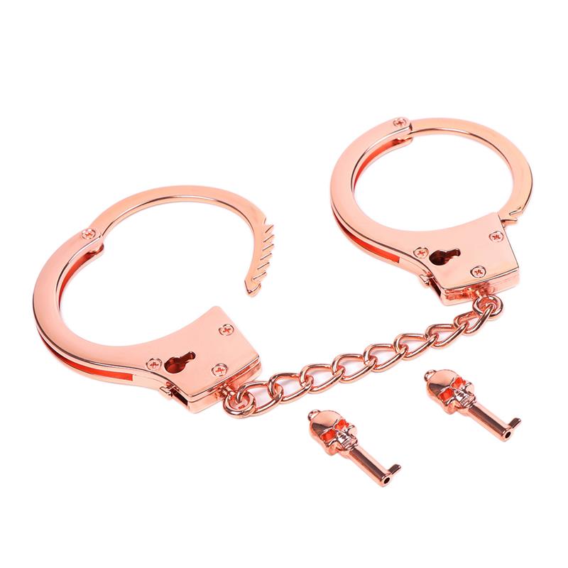 LATETOBED BDSM LINE - Rose Gold Color Cuffs Skull Keys — zdjęcie 2