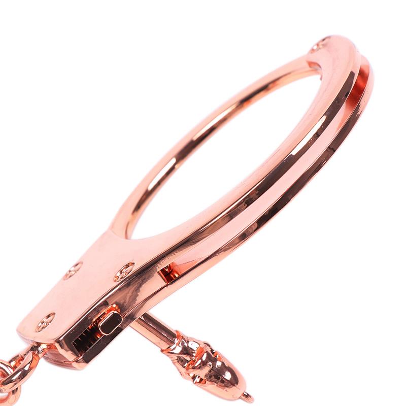 LATETOBED BDSM LINE - Rose Gold Color Cuffs Skull Keys — zdjęcie 4