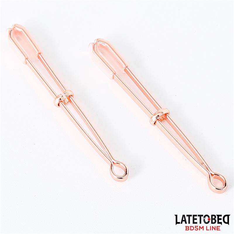 LATETOBED BDSM LINE - Nipple Clamps Color Rose Gold — zdjęcie 2
