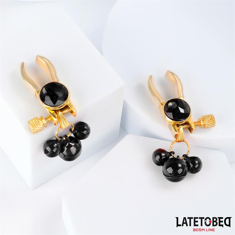 LATETOBED BDSM LINE - nipple clamps with Bell — zdjęcie 2