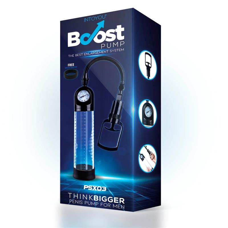 BOOST PUMPS - Manual Penis Pump with Valve PSX03 Crystal — zdjęcie 2