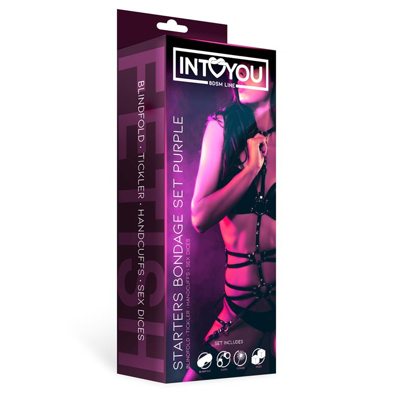 INTOYOU BDSM LINE - Starters Bondage Set 4 Pieces Purple — zdjęcie 2