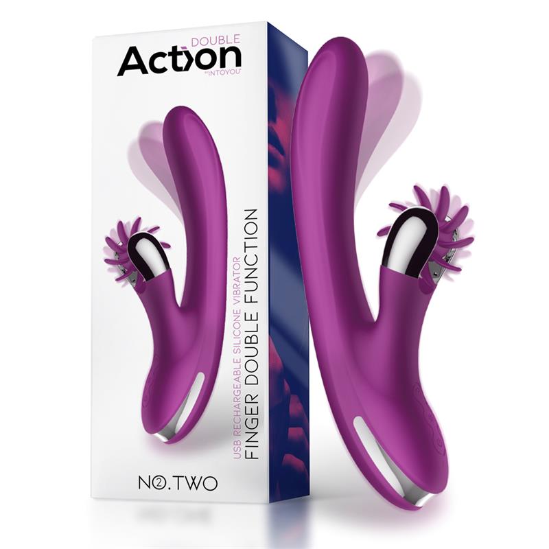 ACTION - No. Two Finger Vibrator with Rotating Wheel