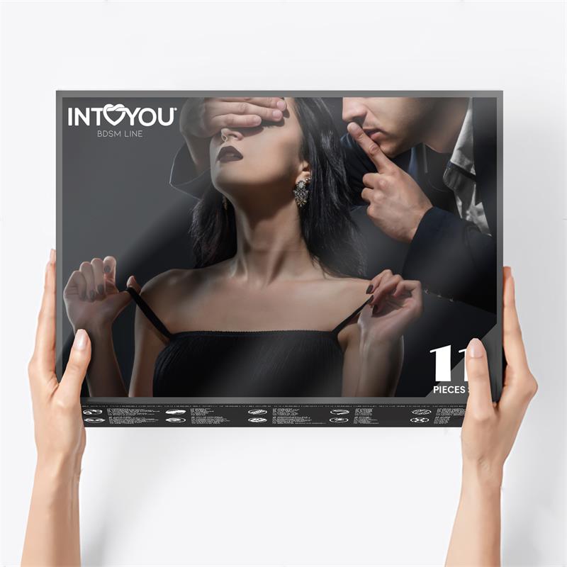 INTOYOU BDSM LINE - Bondage Set 11 Pieces Black — zdjęcie 2
