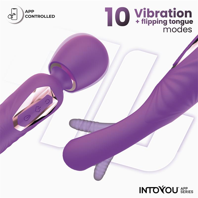 INTOYOU APP SERIES - Salma Wand with Flipping Tongue and Vibration with App — zdjęcie 2