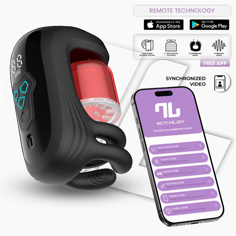 INTOYOU APP SERIES - Torky Compressing Rotating Masturbator with App — zdjęcie 2