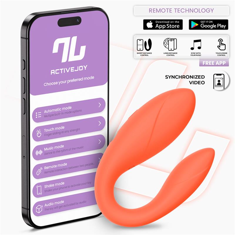 INTOYOU APP SERIES - Couple Toy with App Flexible Silicone Salmon — zdjęcie 2