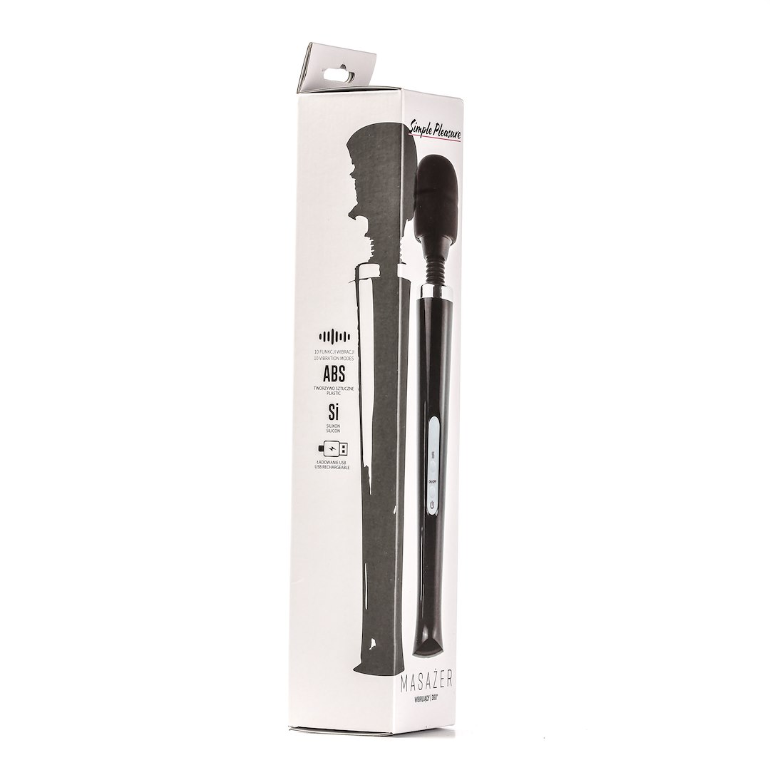 Simple Pleasure - Masa¿er Kulowy Magiczna Ró¿d¿ka £adowany Usb Czarny — zdjęcie 3