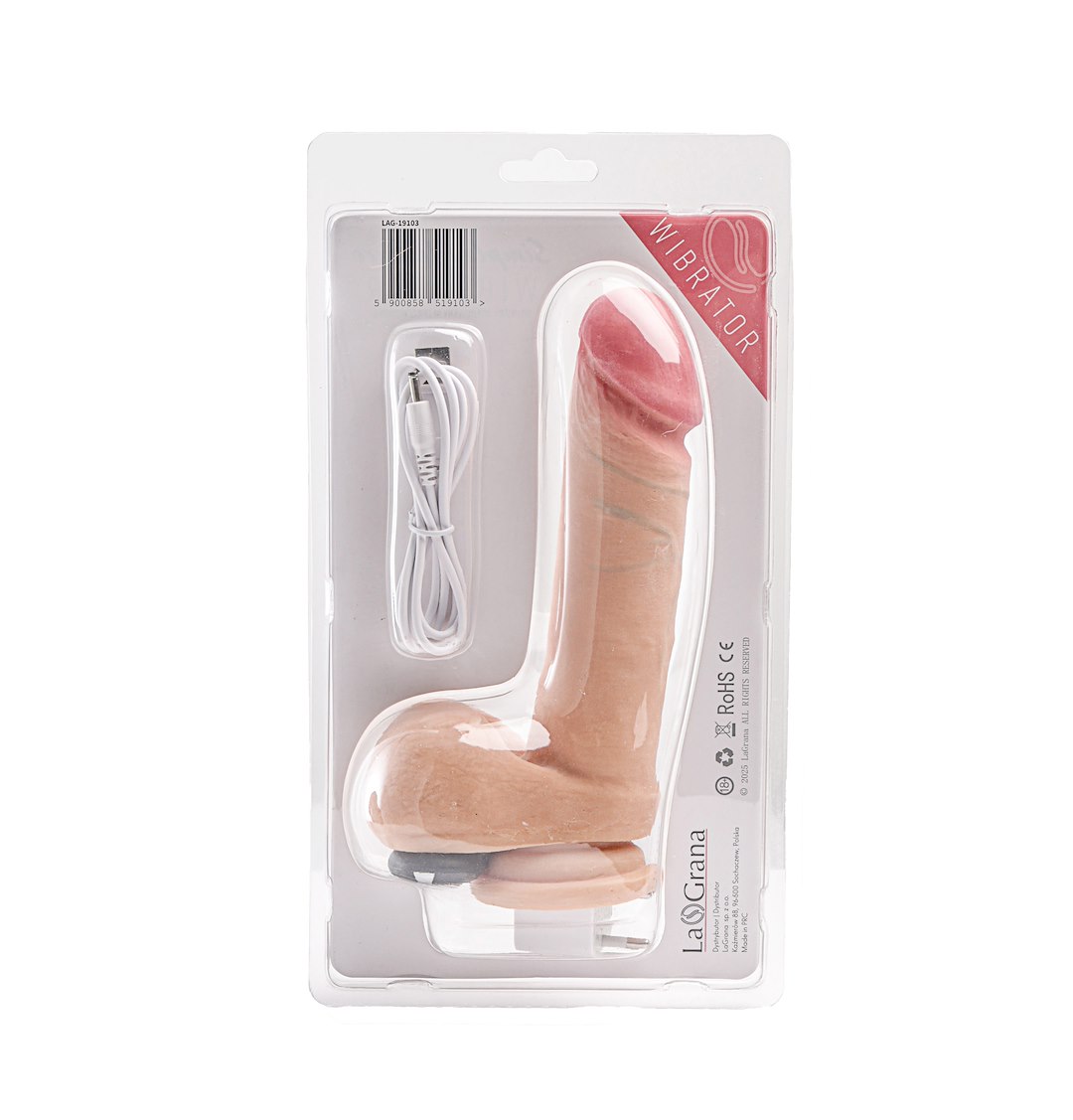 Simple Pleasure wibrator 10 trybów wibracji cyberskóra kolor cielisty 20 cm sterowany bezprzewodowo — zdjęcie 3