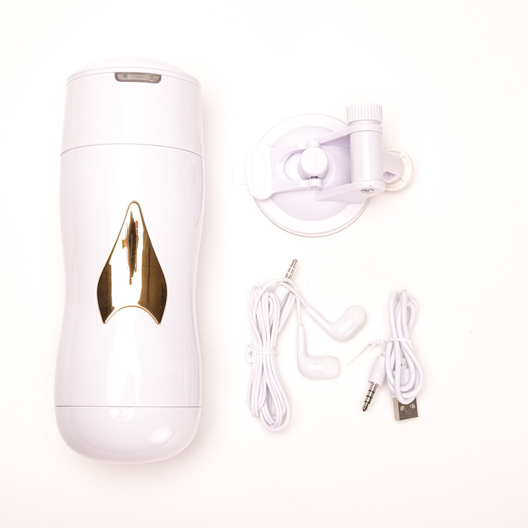 Velvet Touch - Masturbator Z Wibracj¹ Wagina Cyberskóra £adowany Usb Bia³y — zdjęcie 3