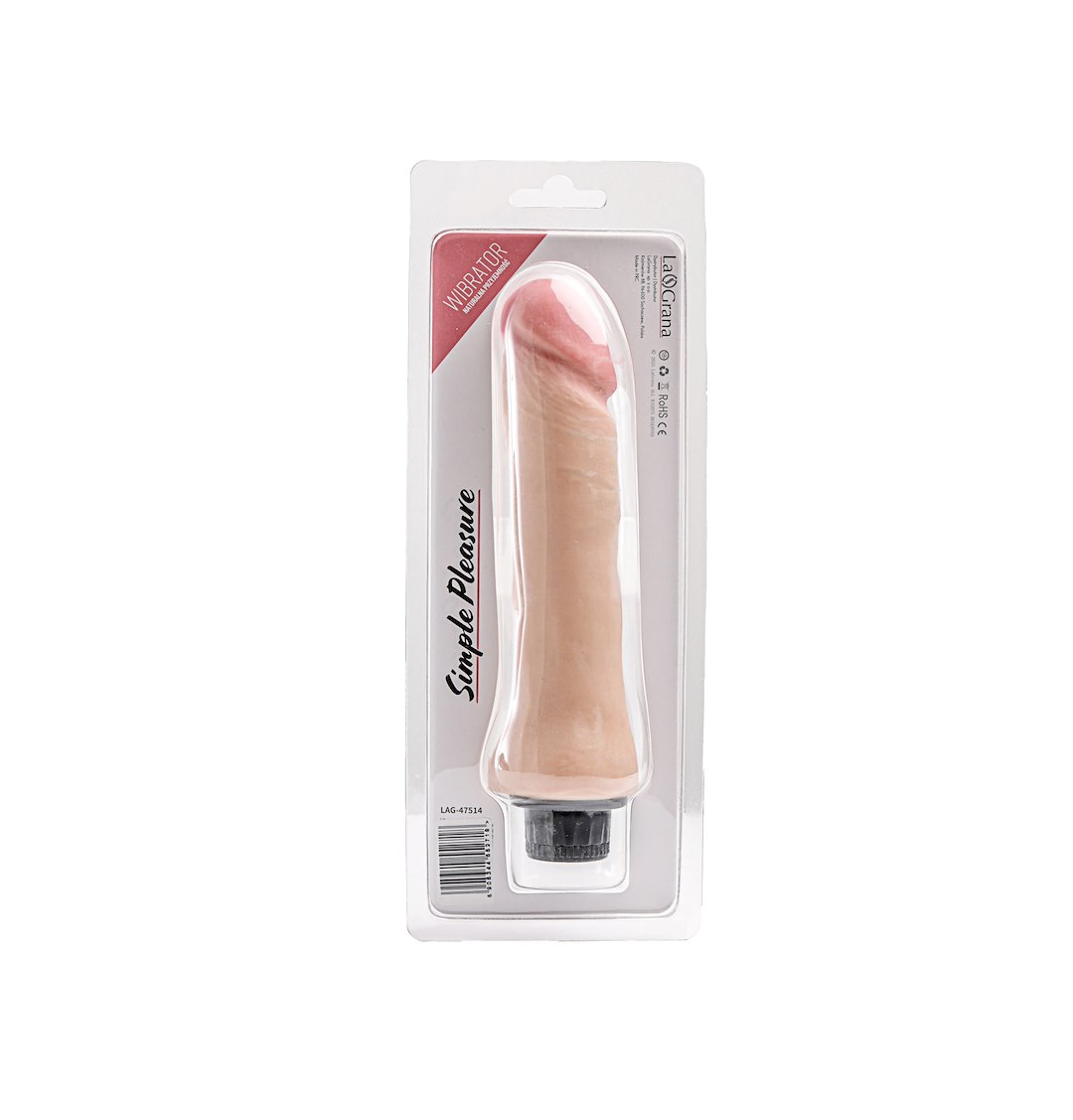 Simple Pleasure wibrator z regulacj¹ prêdkoci cyberskóra kolor cielisty 20 cm — zdjęcie 3