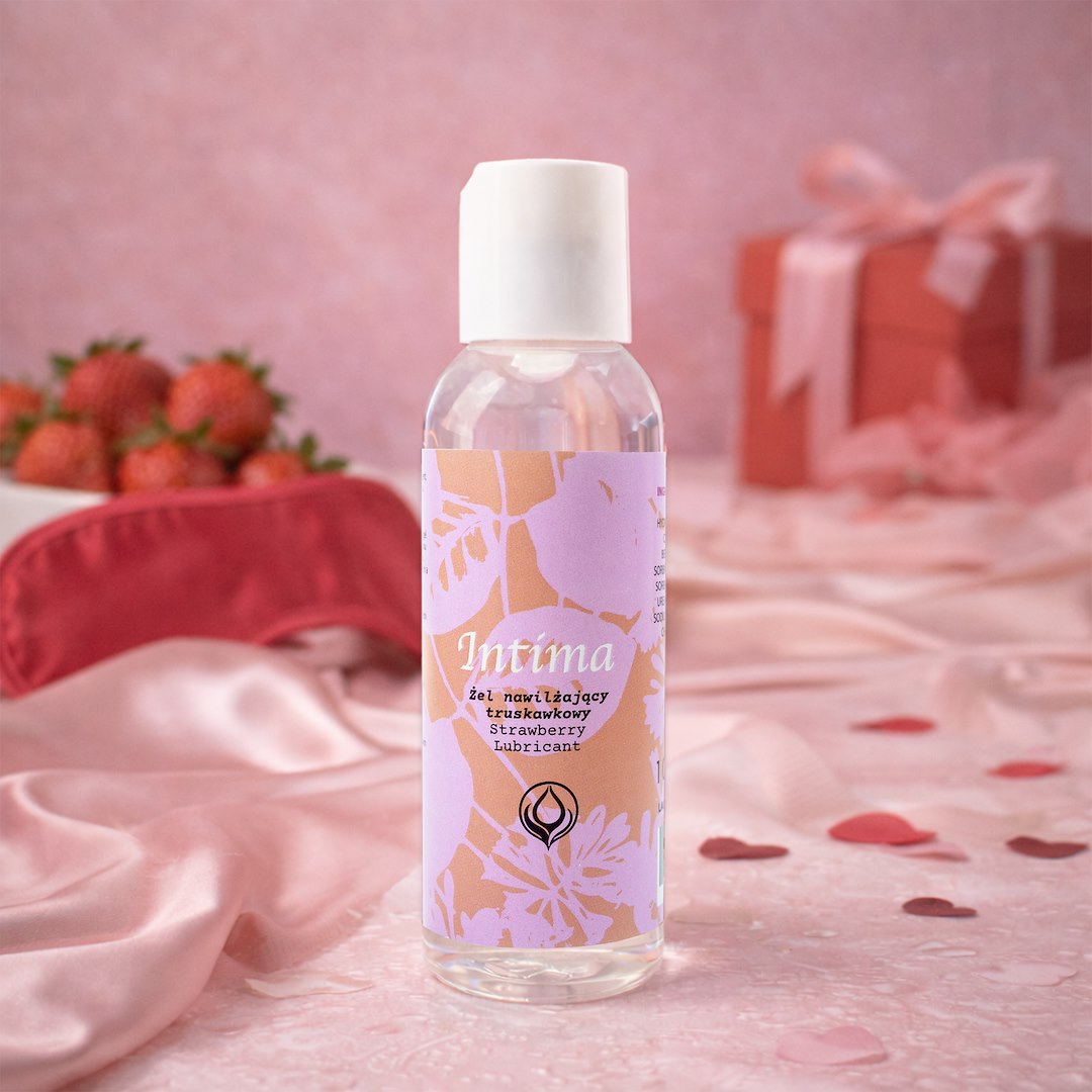 Intima ¿el nawil¿aj¹cy truskawkowy - strawberry lubricant - 100 ml — zdjęcie 3