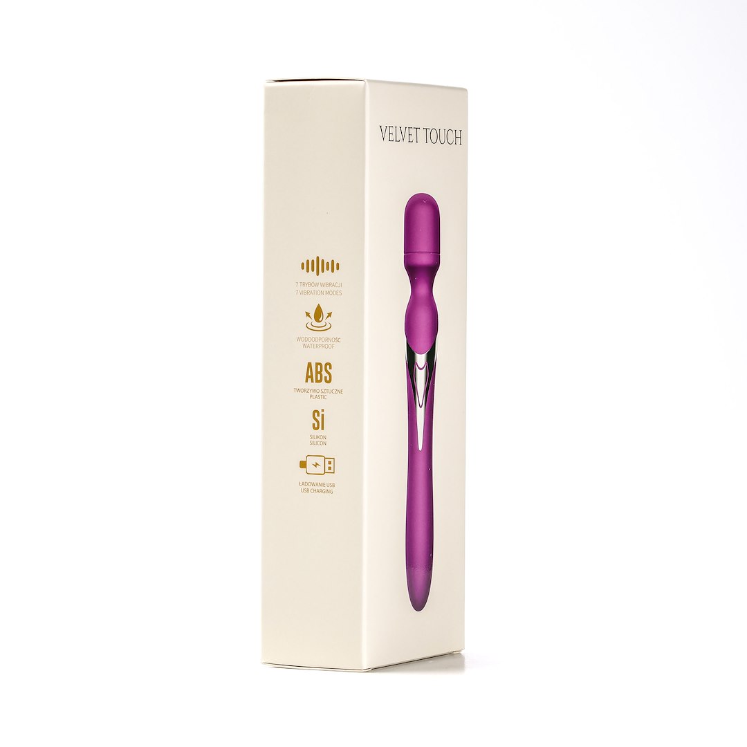 Velvet Touch - Masa¿er Kulowy Magiczna Ró¿d¿ka £adowany Usb Fioletowy — zdjęcie 3