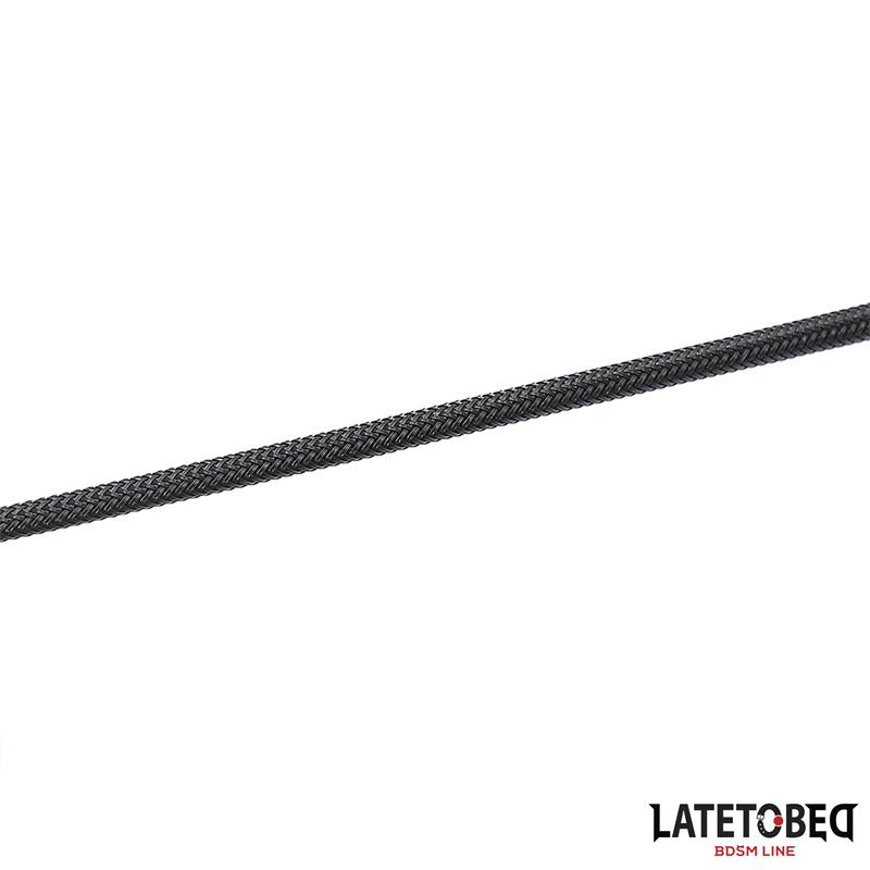 LATETOBED BDSM LINE - Whip with Heart Shape Black 60cm — zdjęcie 3