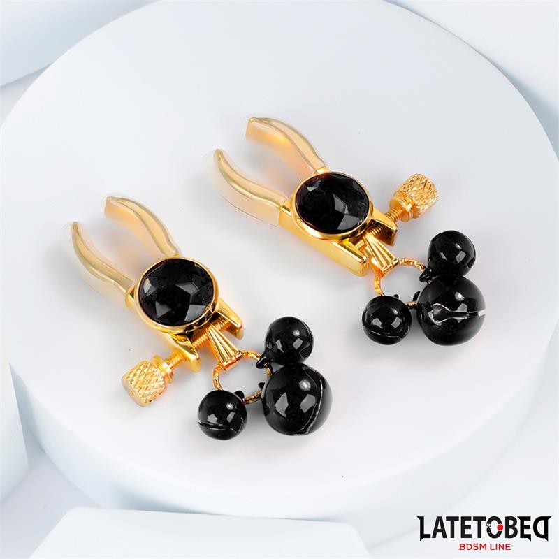 LATETOBED BDSM LINE - nipple clamps with Bell — zdjęcie 3