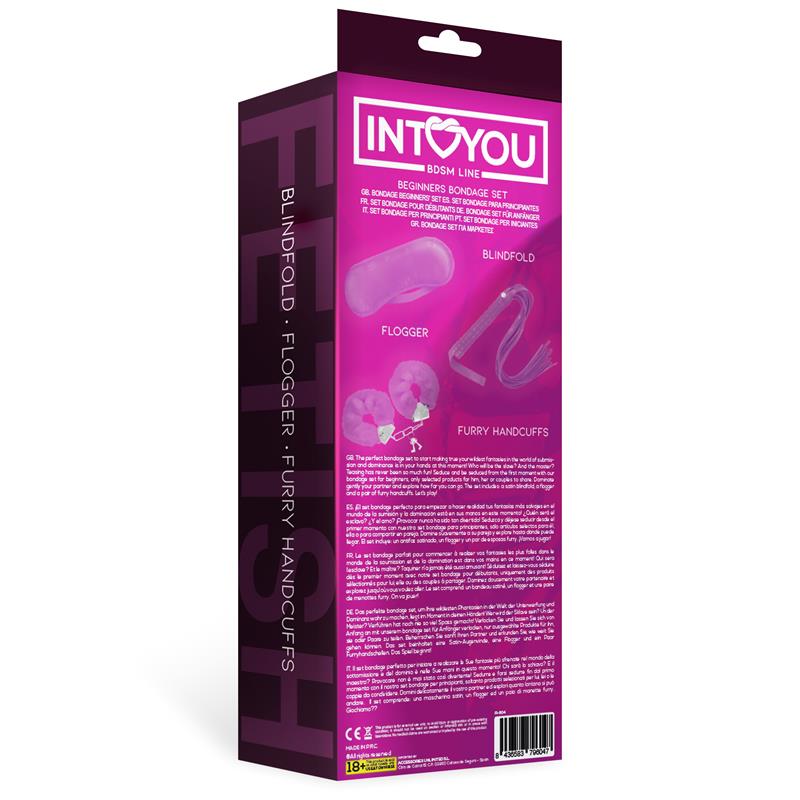 INTOYOU BDSM LINE - Beginners Bondage Set3 Pieces Purple — zdjęcie 3