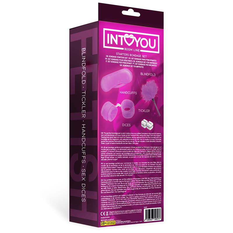 INTOYOU BDSM LINE - Starters Bondage Set 4 Pieces Purple — zdjęcie 3