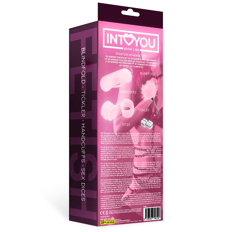 INTOYOU BDSM LINE - Starters Bondage Set 4 Pieces Pink — zdjęcie 3