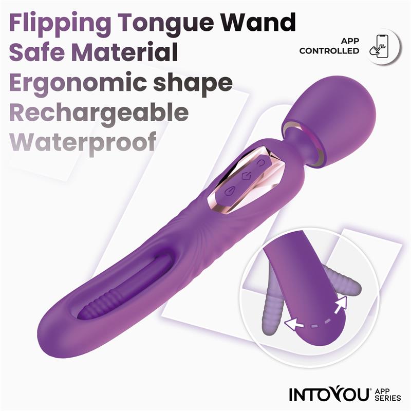 INTOYOU APP SERIES - Salma Wand with Flipping Tongue and Vibration with App — zdjęcie 3